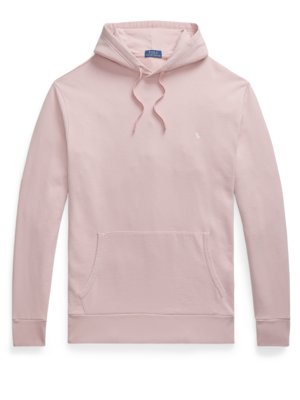 Hoodie with small embroidered polo rider