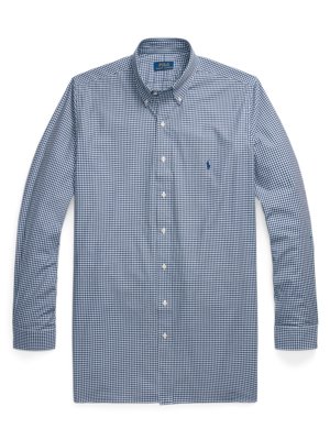 Stretch shirt with check pattern