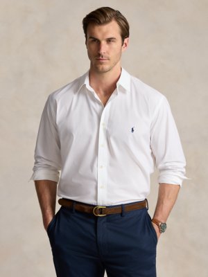 Chemise unie en qualité stretch