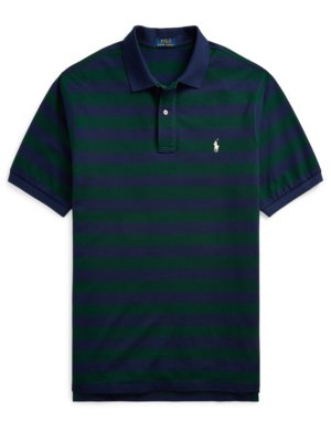 Piqué polo shirt with striped pattern 
