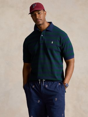 Poloshirt-Piquê-mit-Streifen-Muster-