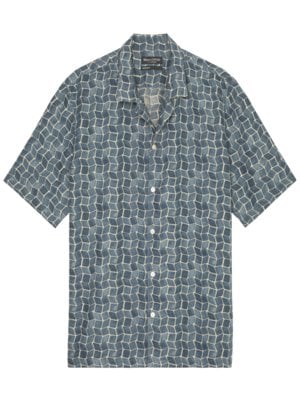 Short-sleeved shirt with pattern, Regular Fit 