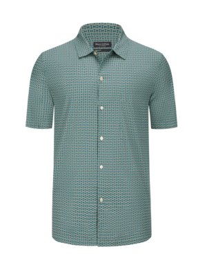 Short-sleeved shirt with graphic pattern, regular fit