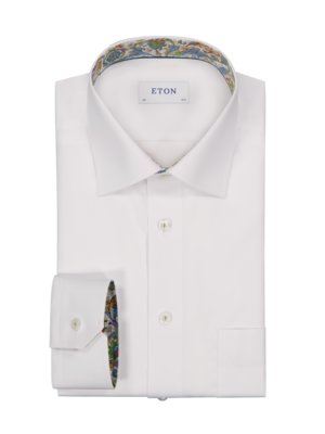 Shirt-with-floral-collar-lining,-Classic-Fit-