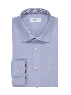 Shirt with decorative collar lining and delicate pattern, Classic 