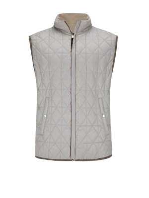 Reversible bodywarmer met synthetische donsvulling