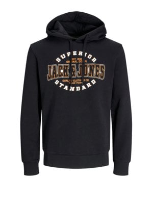 Hoodie mit ringförmigem Logo-Schriftzug