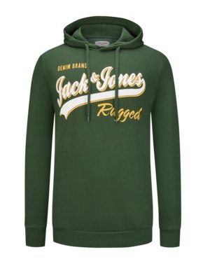 Hoodie with large logo lettering 