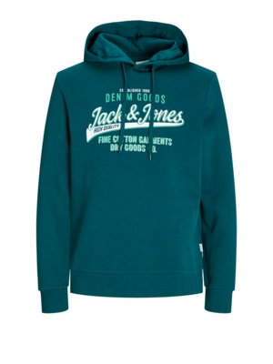 Hoodie mit großem Label-Schriftzug 