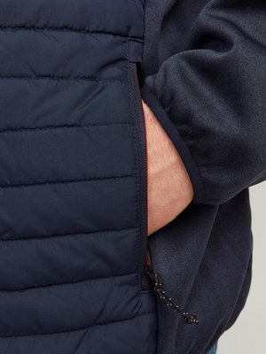 Veste matelassée hybride à inserts en softshell