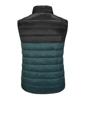 Waterafstotende gewatteerde bodywarmer met rubberen logo-embleem