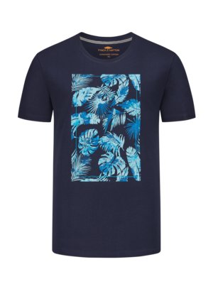 T-Shirt-mit-floralem-Frontprint