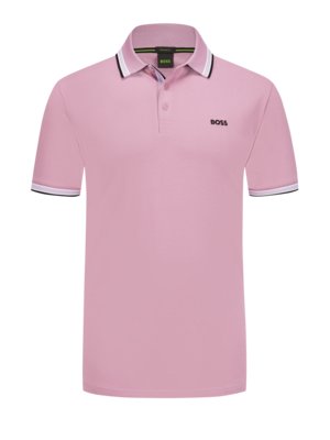 Polo shirt Piquê with contrasting stripes on the collar 