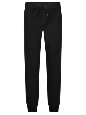 Stretch jogging bottoms with zip cargo pocket