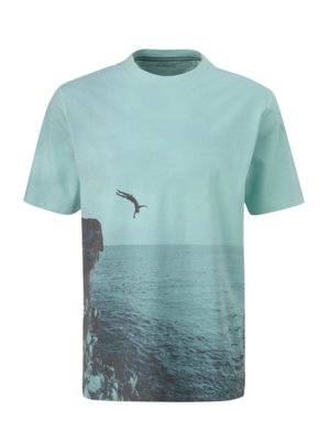 T-shirt with Cliff Diver print on the front and white back