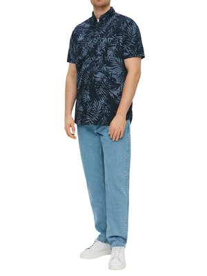 Short-sleeved shirt with palm print, extra long 