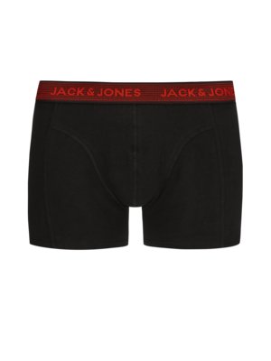 3-pack boxer trunks with logo waistband