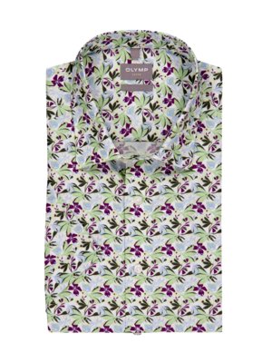 Luxor short-sleeved shirt with floral print, comfort fit