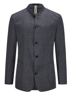 Veste blazer à col montant, aspect fines mailles, Slim Fit