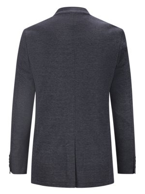 Veste blazer à col montant, aspect fines mailles, Slim Fit