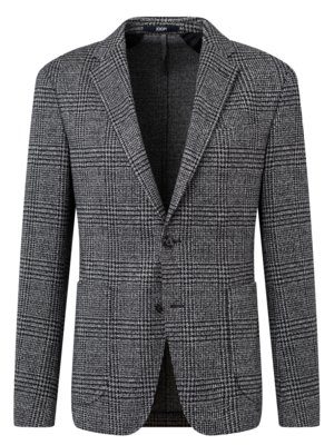 Blazer in stretch material with glen check pattern, Regular Fit