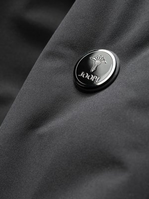 Water-repellent blouson with stretch content and logo patch