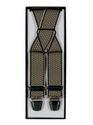 Suspenders with honeycomb pattern