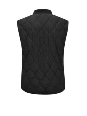 Water-repellent quilted gilet in recycled polyester