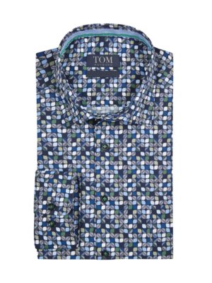 Shirt with graphic leaf print, Comfort Fit