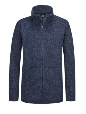 Fleece jacket in a knit design