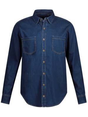 Denim shirt with two breast pockets, Modern Fit 