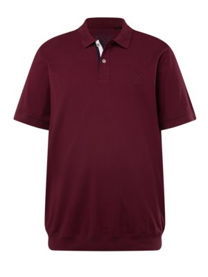 Polo shirt with embroidered logo and cuffs  