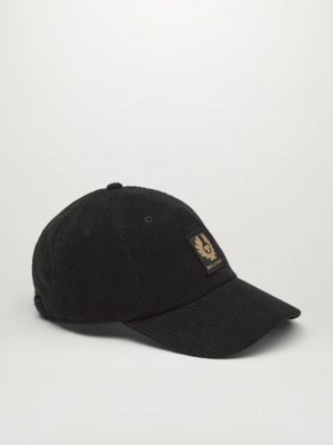 Casquette en velours côtelé avec patch logo