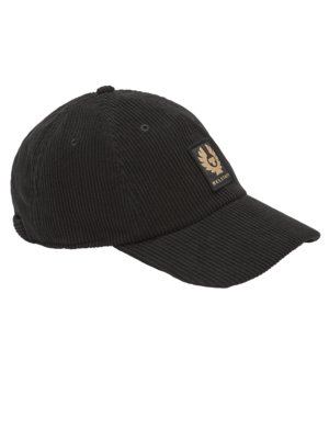 Corduroy cap met merkpatch