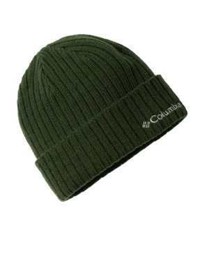 Knitted hat with embroidered logo 