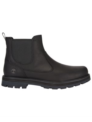 Black leather timberland shoes online