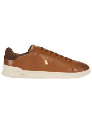 Leather trainers with a soft lining