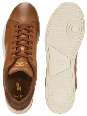 Leather trainers with a soft lining