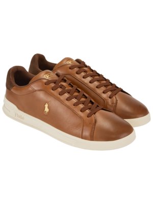 Leather trainers with a soft lining