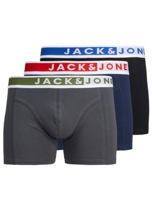 3er Pack Boxer-Trunks mit Label-Bund 