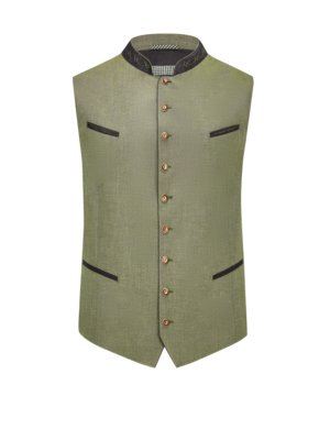 Traditional waistcoat with checked lining 