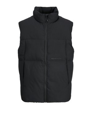 Quilted puffer jacket with label lettering