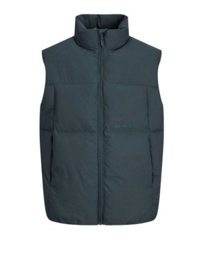 Quilted puffer jacket with label lettering