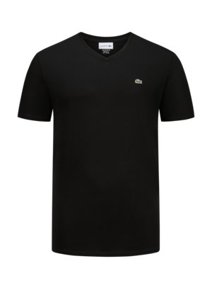 T-Shirt aus Pima-Baumwolle mit Logo-Applikation