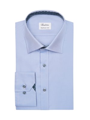 Chemise en sergé à bordure décorative, Twofold Super Cotton, Comfort Fit