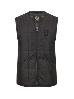 Lightly lined gilet with checked interior