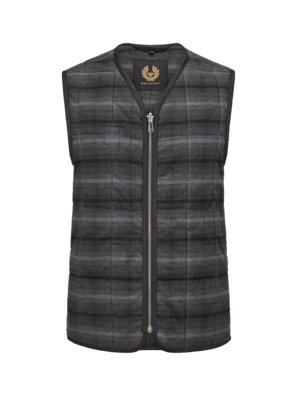 Lightly lined gilet with checked interior