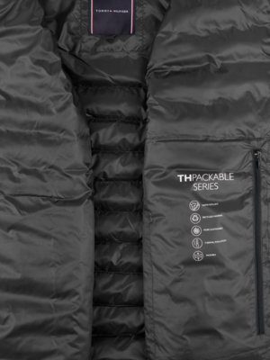 Gewatteerde bodywarmer in donzen look, packable