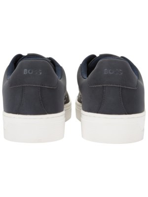 Sneaker basse en cuir sneaker avec lettrage de la marque