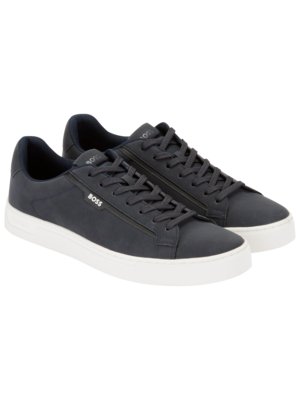 Sneaker basse en cuir sneaker avec lettrage de la marque